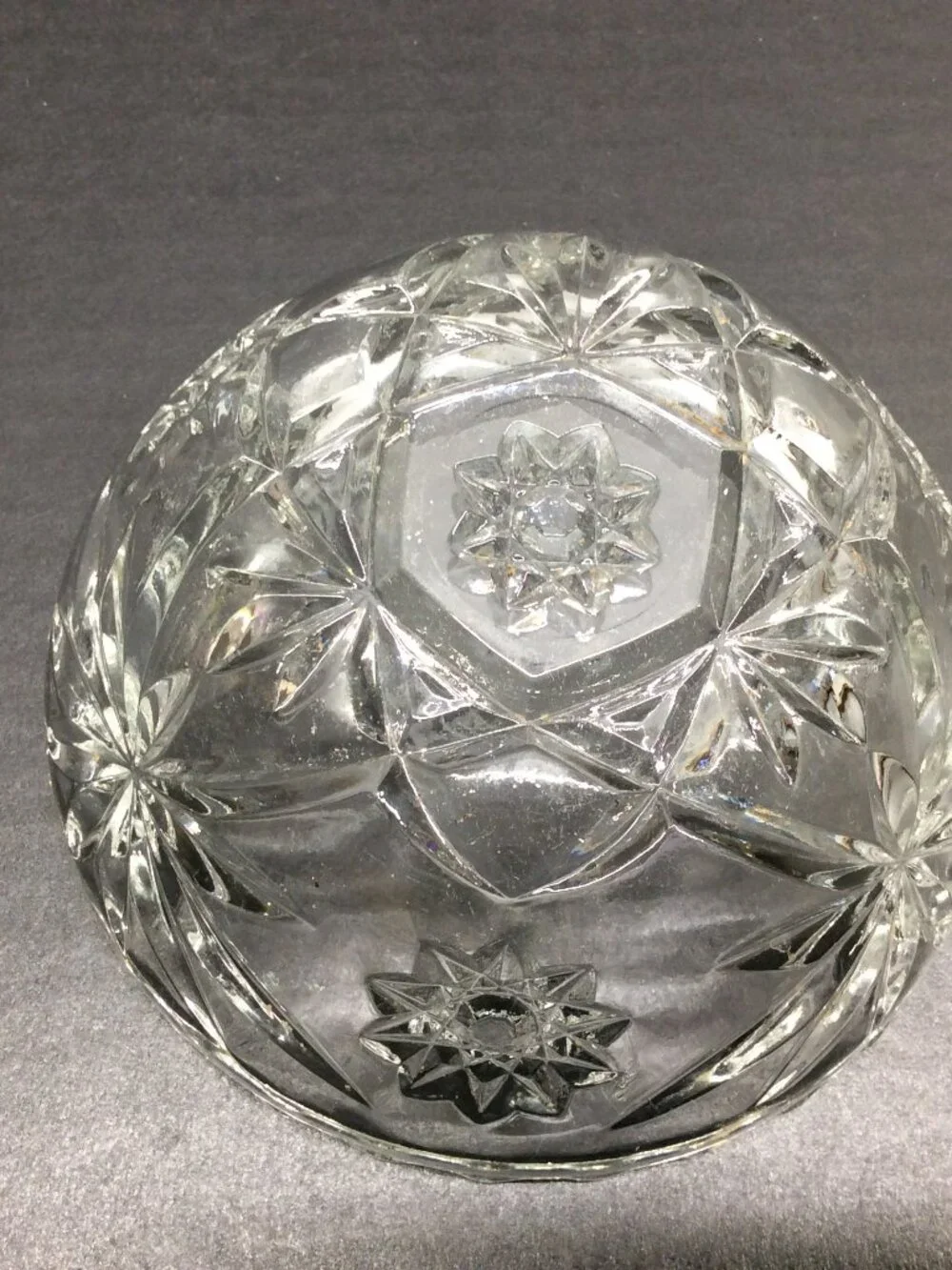 Vintage Anchor Hocking Glass Dessert/Cereal Bowl (Star of David Pattern) 5